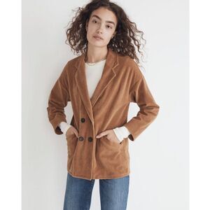 Madewell Knit Corduroy Redford Blazer Women's XS Hazelnut - NG559